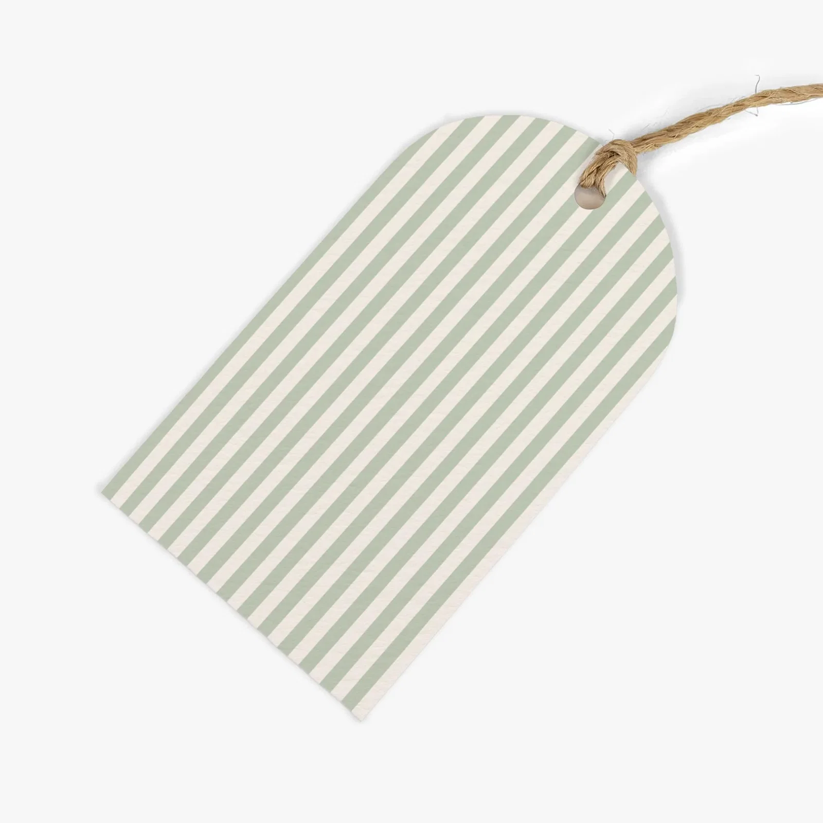 Image of GWT42 - Green Stripes Gift Tags (Pack of 6)