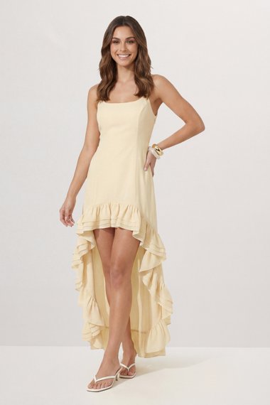 Premium Chiffon Ruffle Maxi  Dress