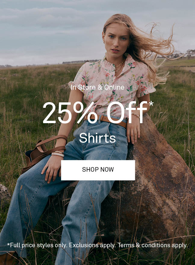 25% Off Shirts