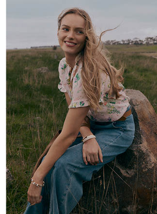 Linen Spring Meadow Ruffle Shirt