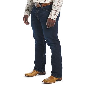 1879 Relaxed Bootcut Mens Jeans in dark wash.