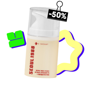 KSECRET<br>SEOUL 1988 Cream : Retinal Liposome 1% + Fermented Rice