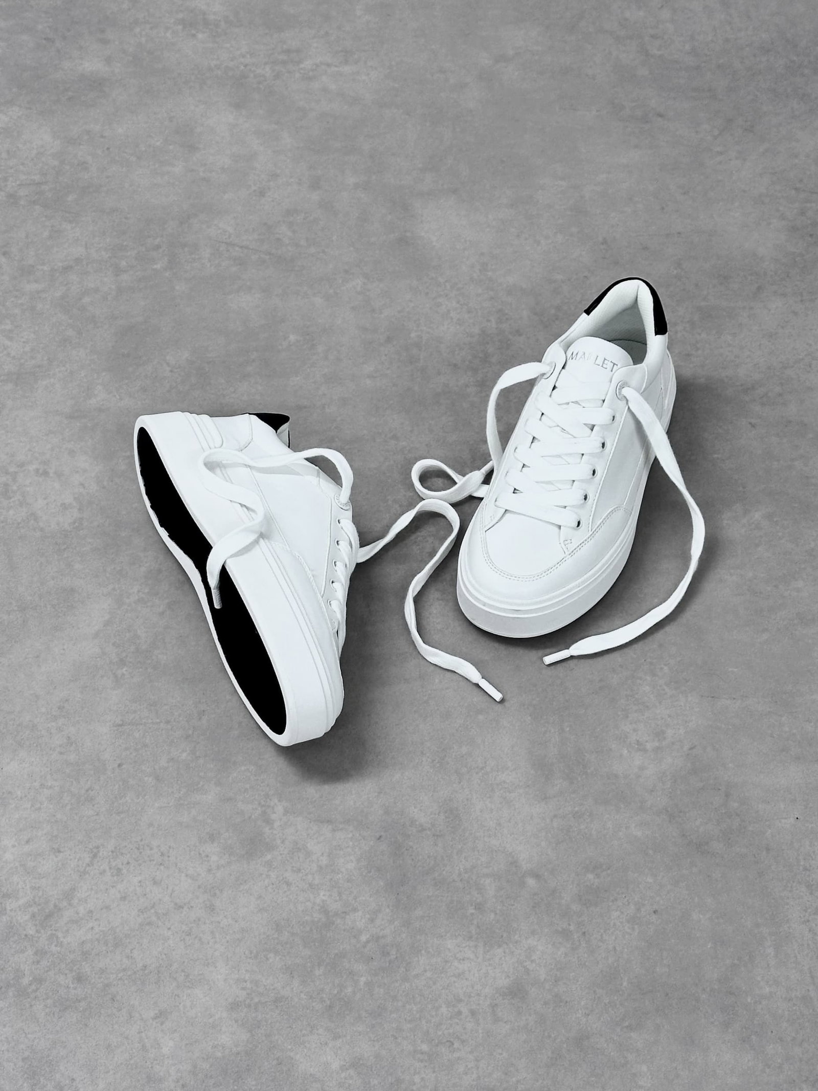 MALLET Lansbury Men's White Nappa Leather Trainers