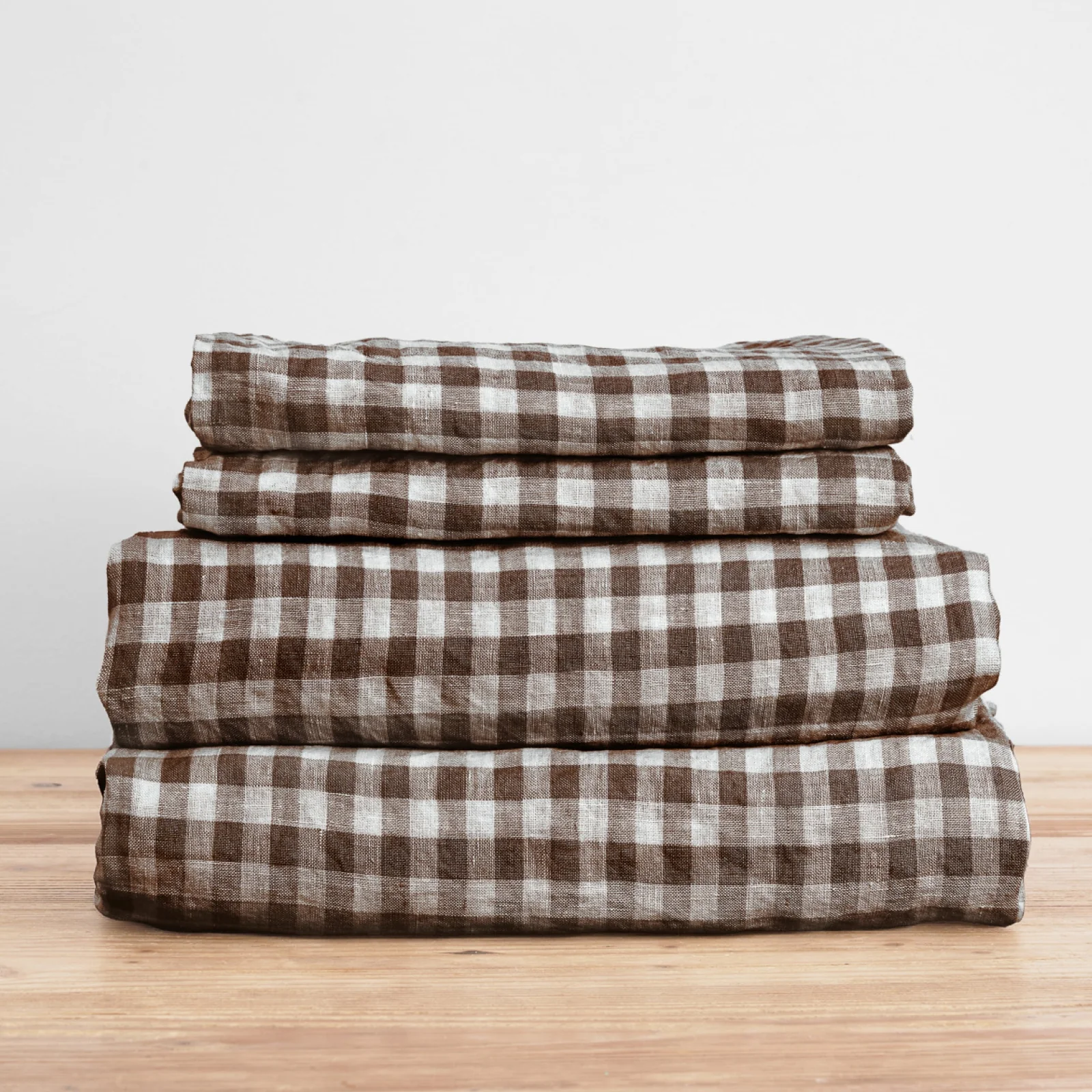 French Flax Linen Sheet Set in Chocol...