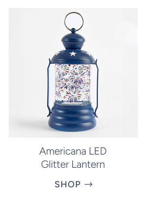 Americana LED Glitter Lantern