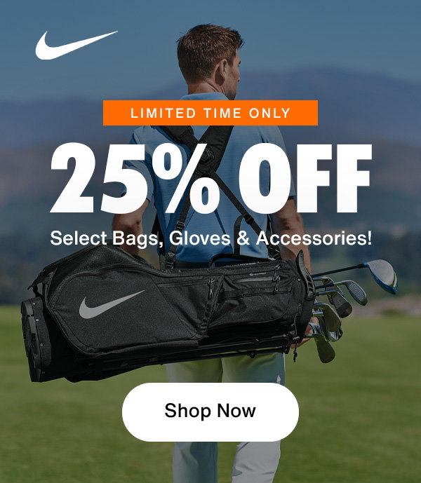 25% OFF Select Nike Bags, Gloves & Accessories - Shop NOW!