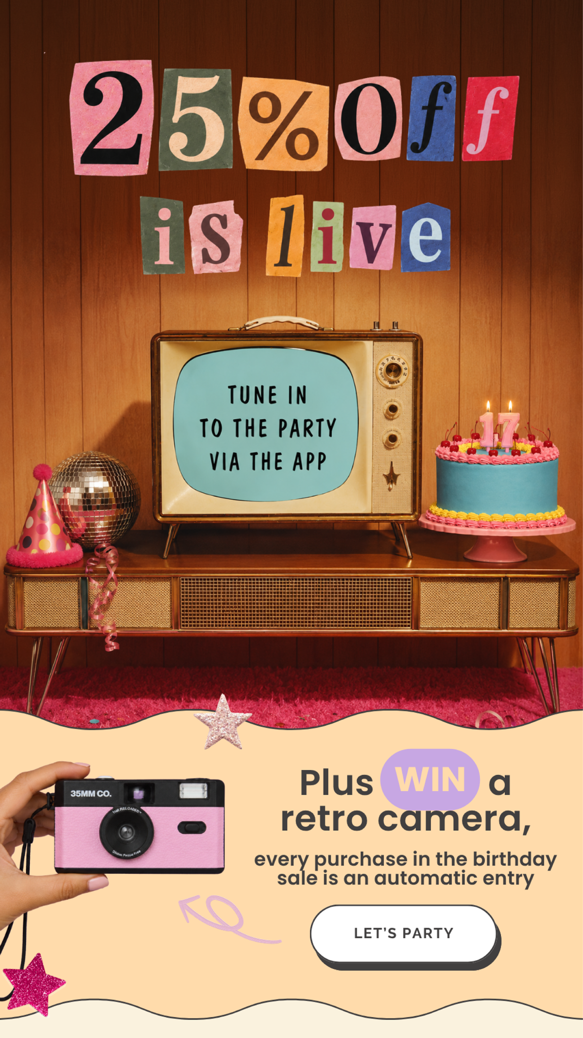25% off live in app