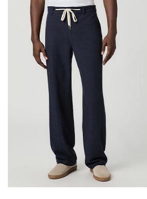 Tiano Pant in Deep Anchor Linen