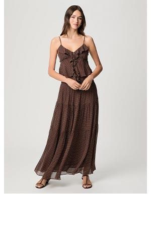 Indiah Cami in Mahogany Ecru