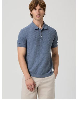 Kiko Sweater Polo in Tidal Wave
