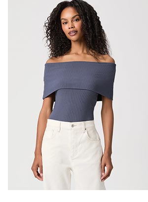 Rosarita Top in Pacific Blue