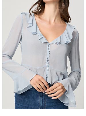 Getty Top in Stardust Blue