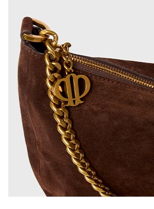 Kensi Small Bag in Chocolate Suede