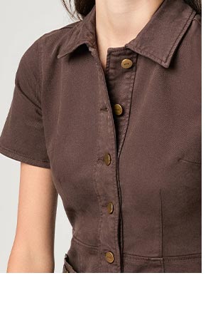 Clementine Dress in Rich Chocolate
