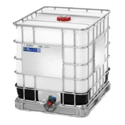 Image of Cuve de stockage transparente 1000L type Container IBC Alimentaire Certifié FSSC22000 + FDA et Carburant certifié UN