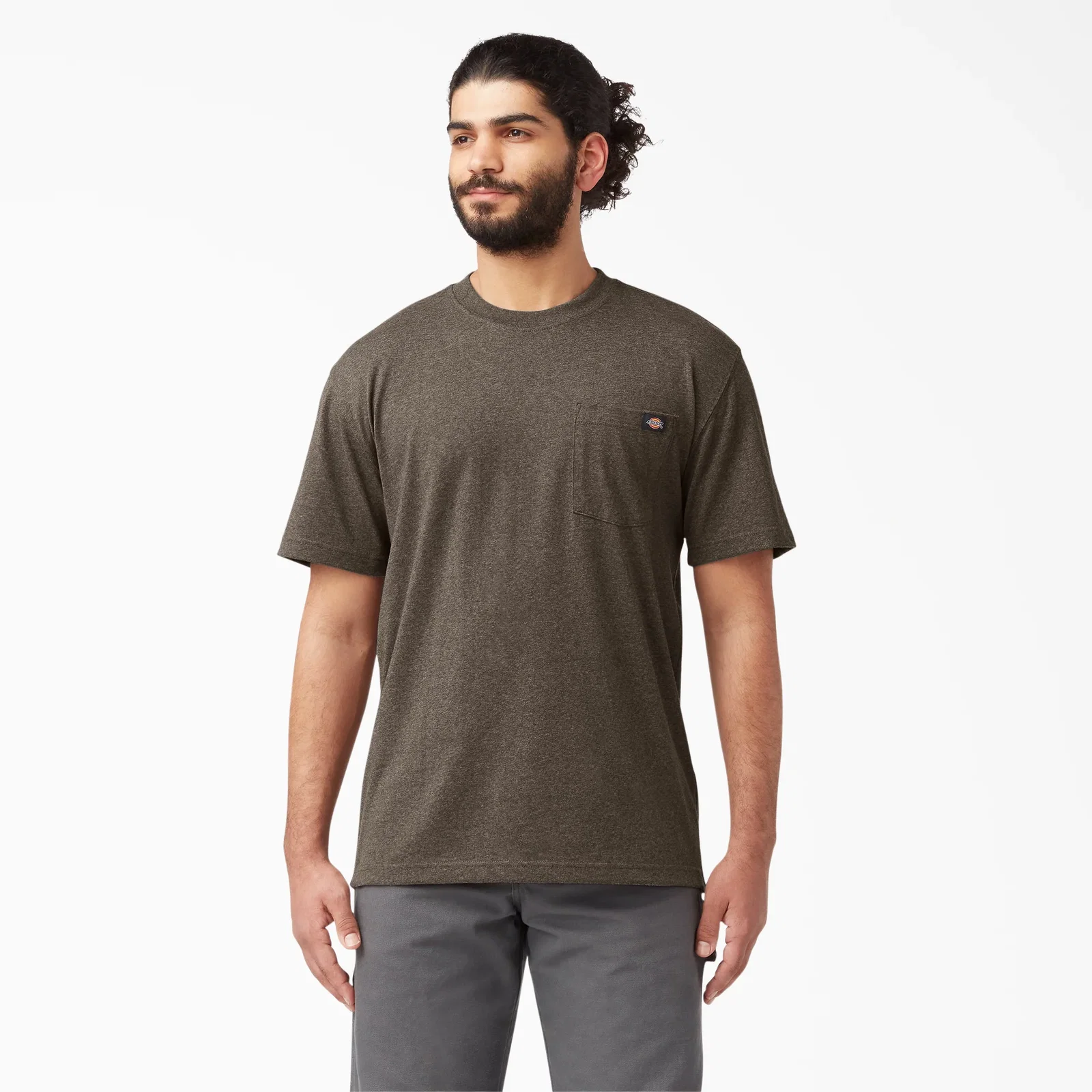 Image of Heavyweight Heathered Short Sleeve Pocket T-Shirt