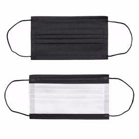 FuturePPE 3 Ply Disposable Face Mask - Surgical Masks Black-On-White-500-Masks FuturePPE