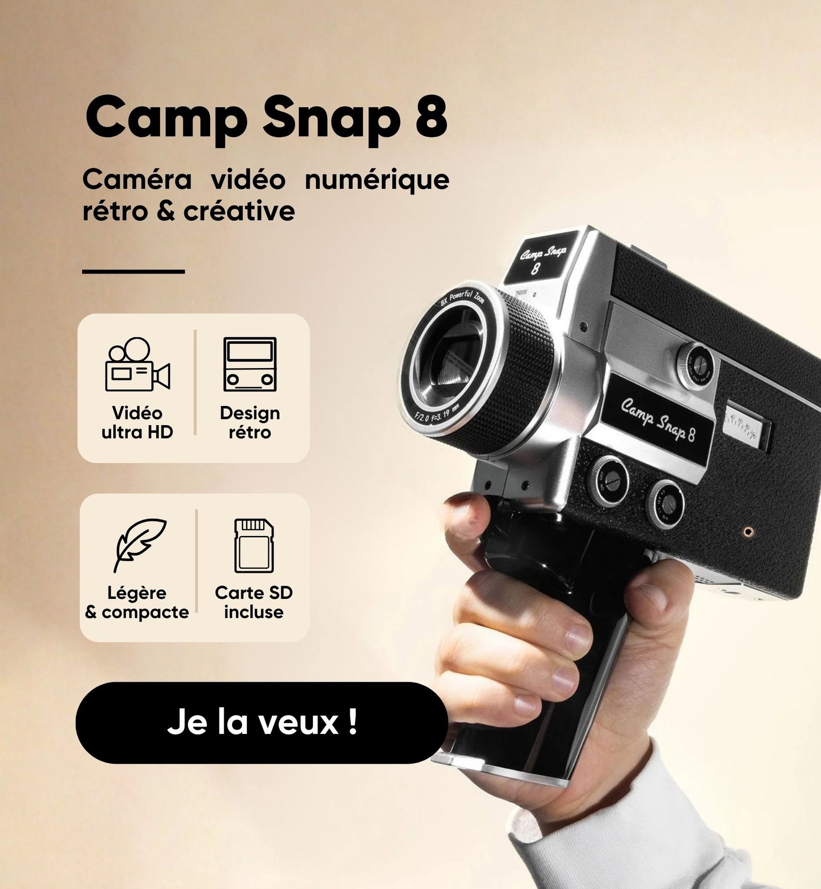 Caméra vidéo numérique CS-8 - Camp Snap