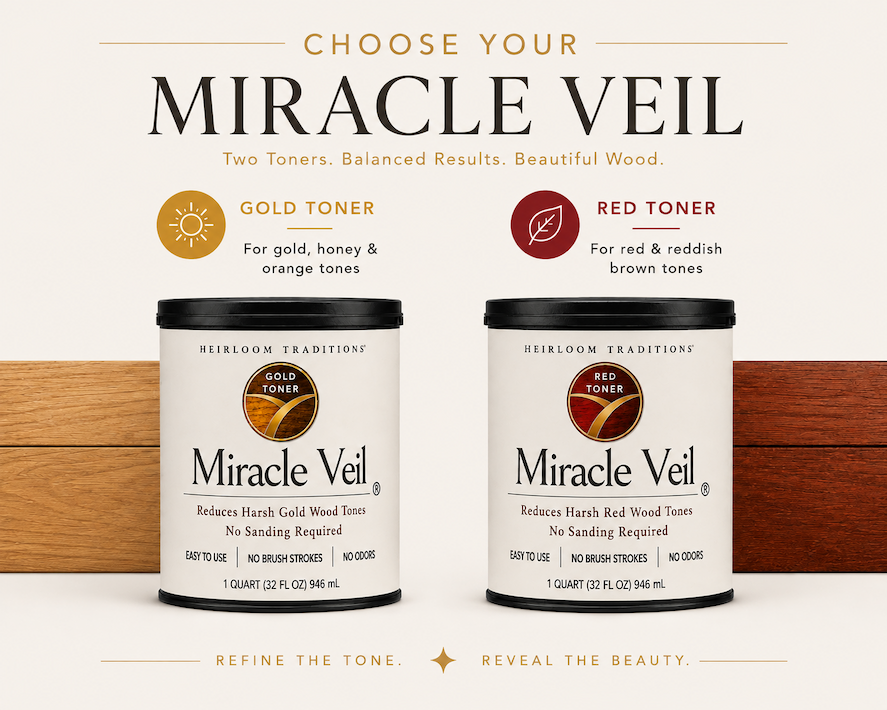 A picture of both Miracle Veil toners comparing and showcasing benefits.