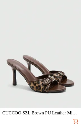 CUCCOO SZL Brown PU Leather Mixed...