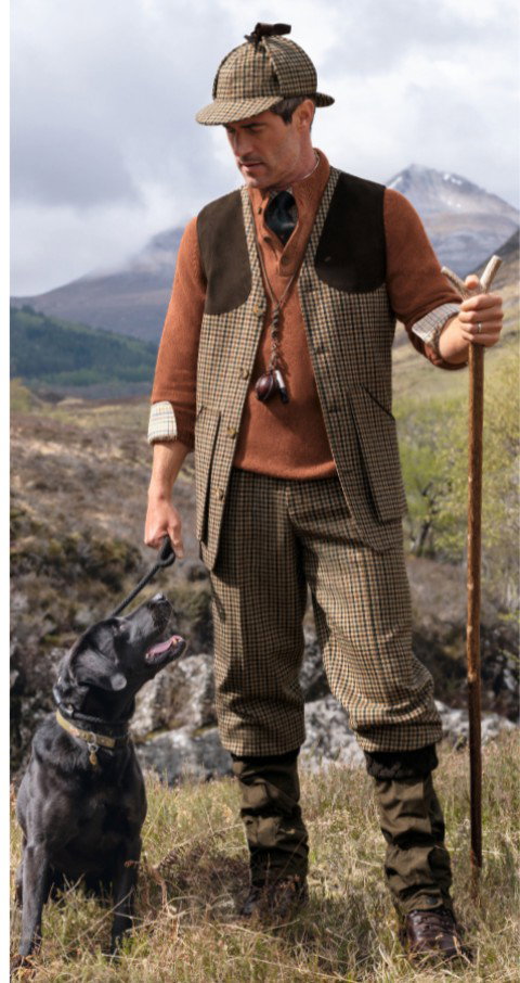 Men's British Saxony Tweed Shooting Waistcoat