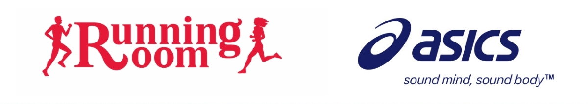 Running Room and ASICS Logos