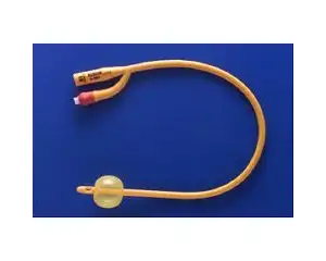 Gold Silicone-Coated Foley Catheter - 5cc, 2-Way