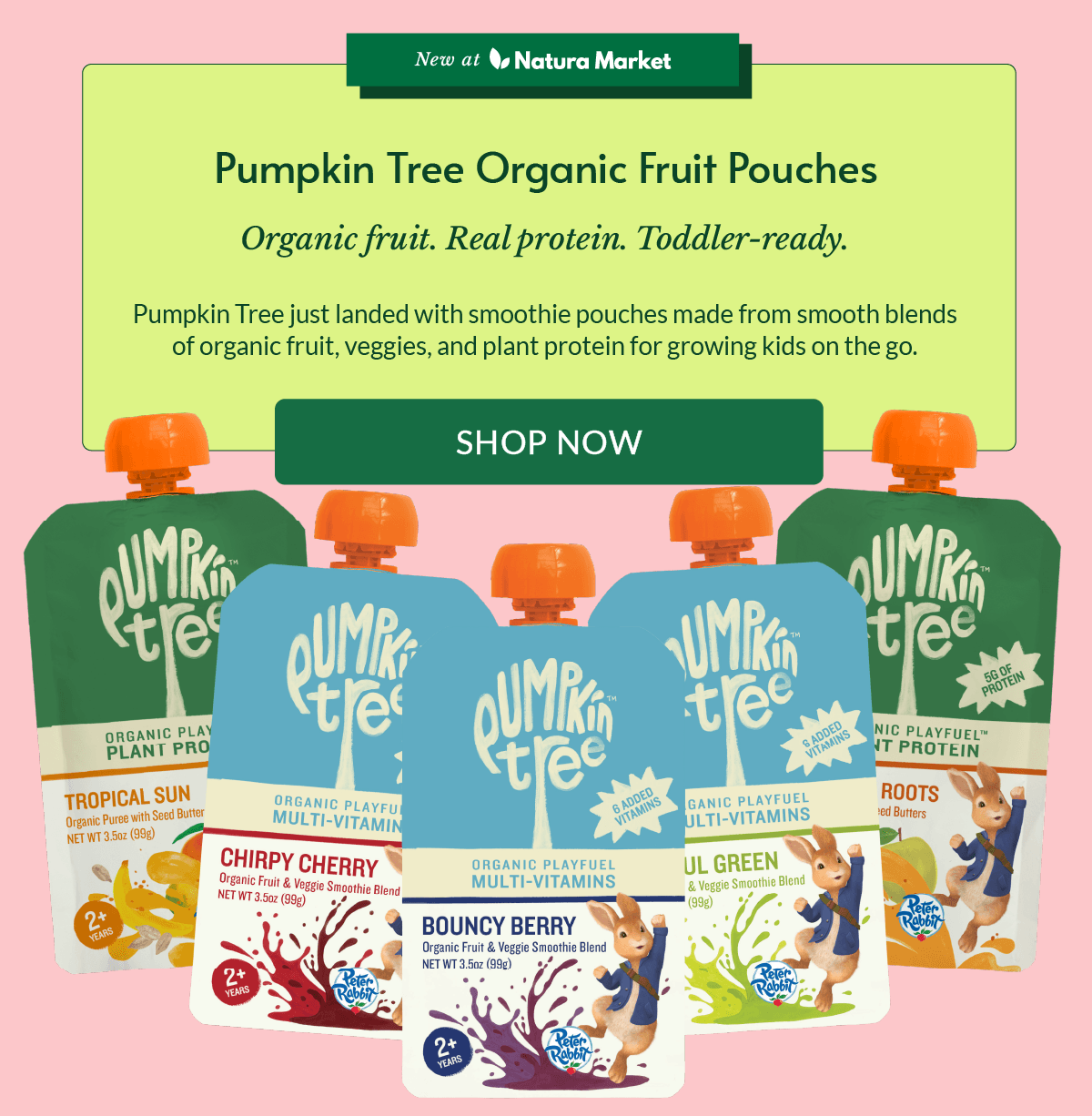 Pumpkin Tree Protein and Vitamin Pouches 