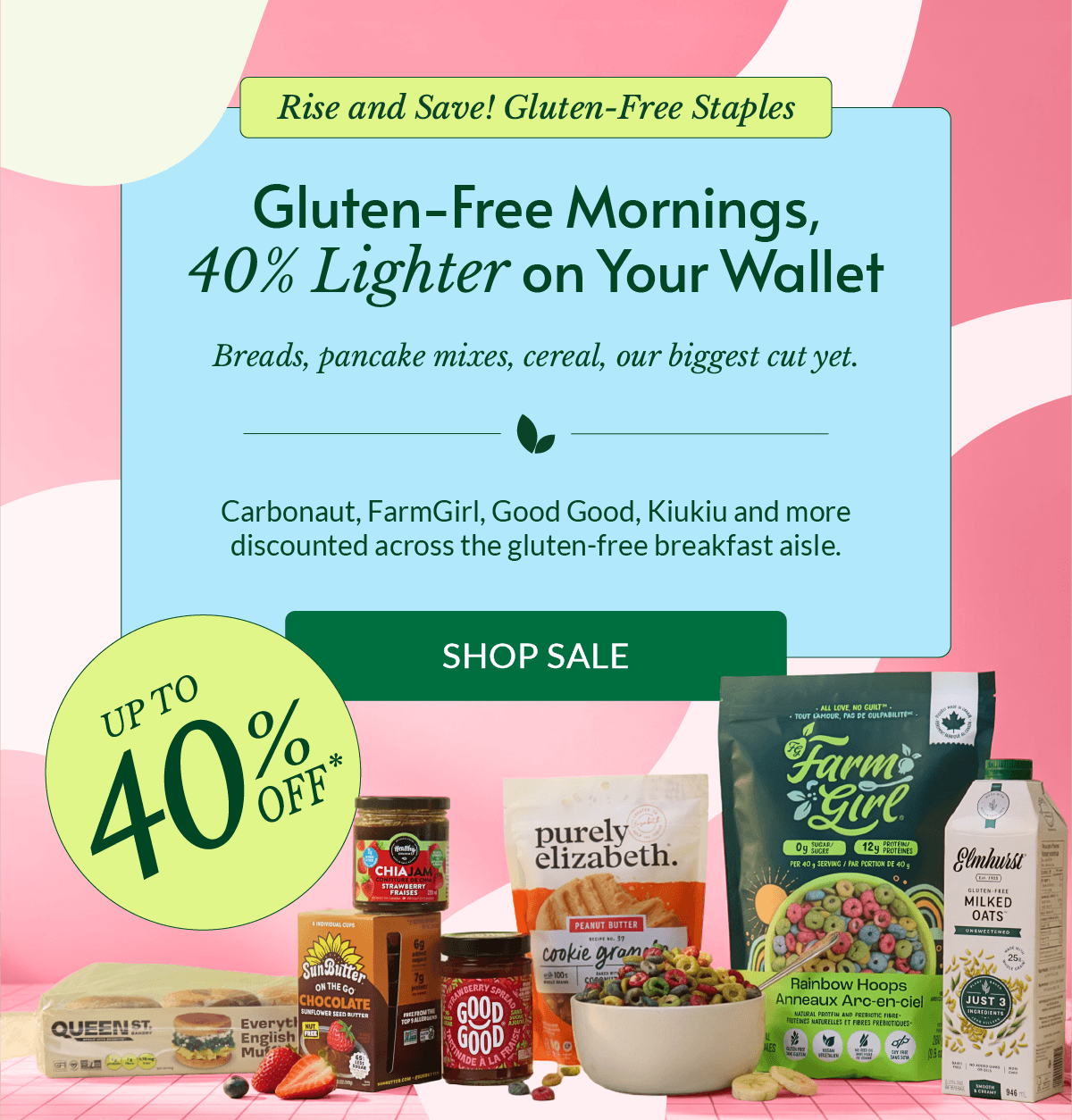Gluten Free Breakfast Sale / Up to 40% off