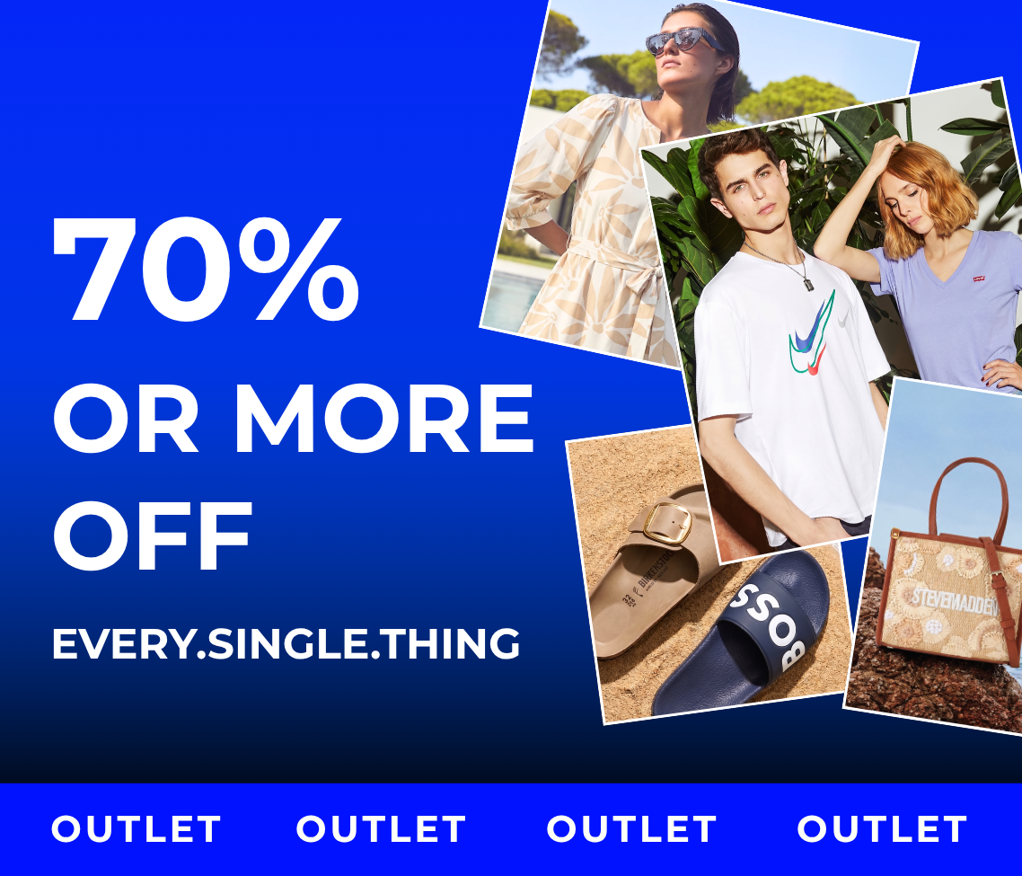 OUTLET 70% % OVER OFF
