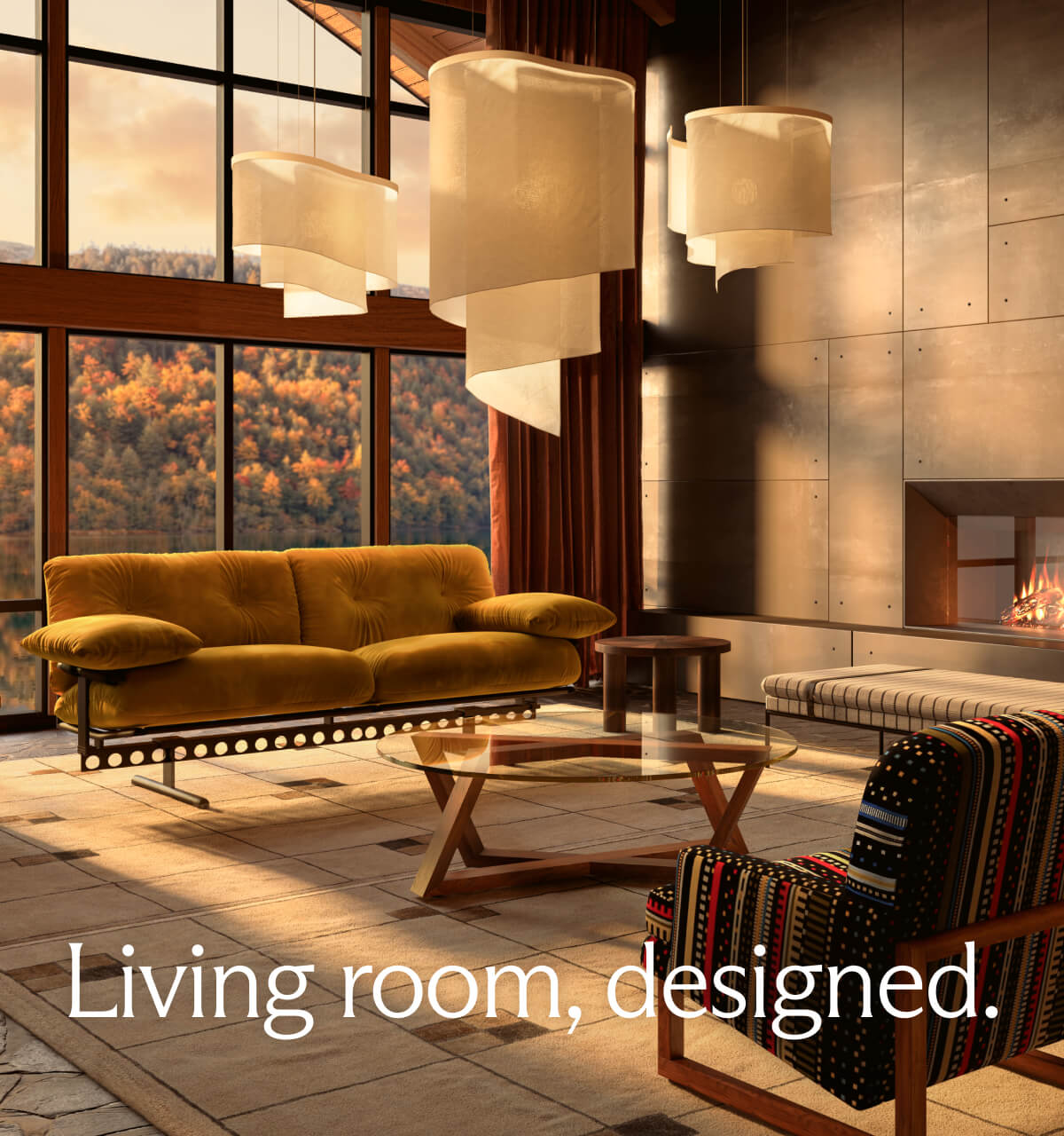 Living room, designed.