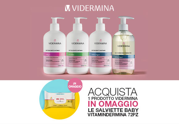 Vidermina - Acquista un prodotto del marchio e ricevi in omaggio Salviette Baby Vitamindermina 72 pz