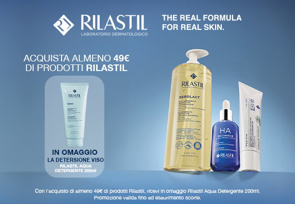 Rilastil - Acquista 49€ di prodotti del marchio e ricevi in omaggio Aqua detergente 200 ml