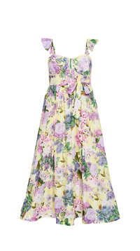 Shop the Annika Hydrangea Print Cotton Maxi Dress