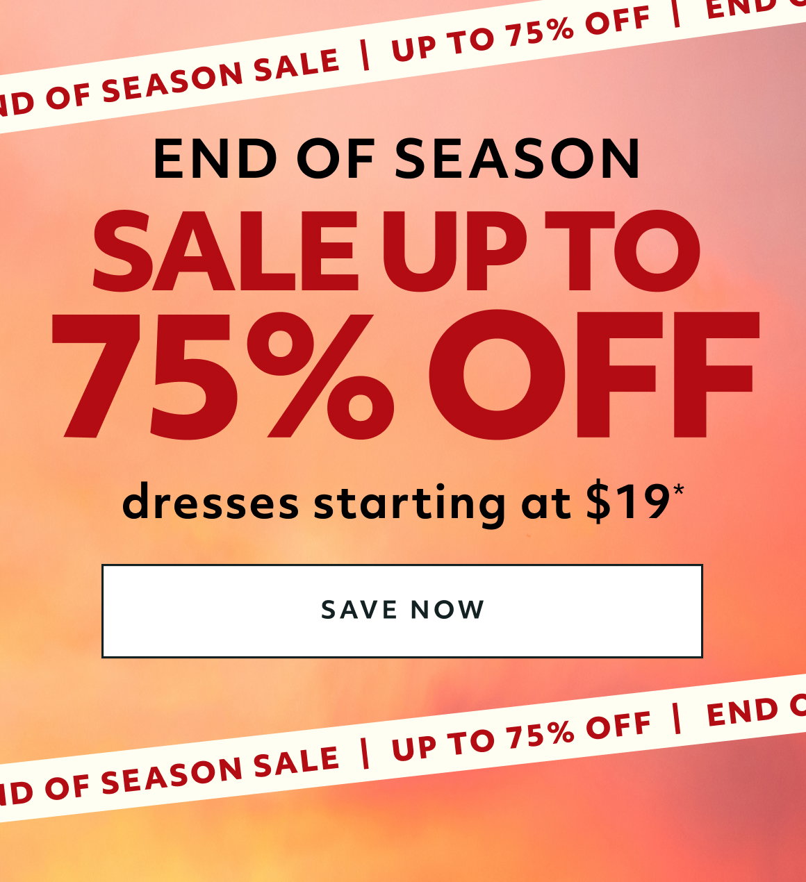 END OF SEASON SALE - SAVE NOW