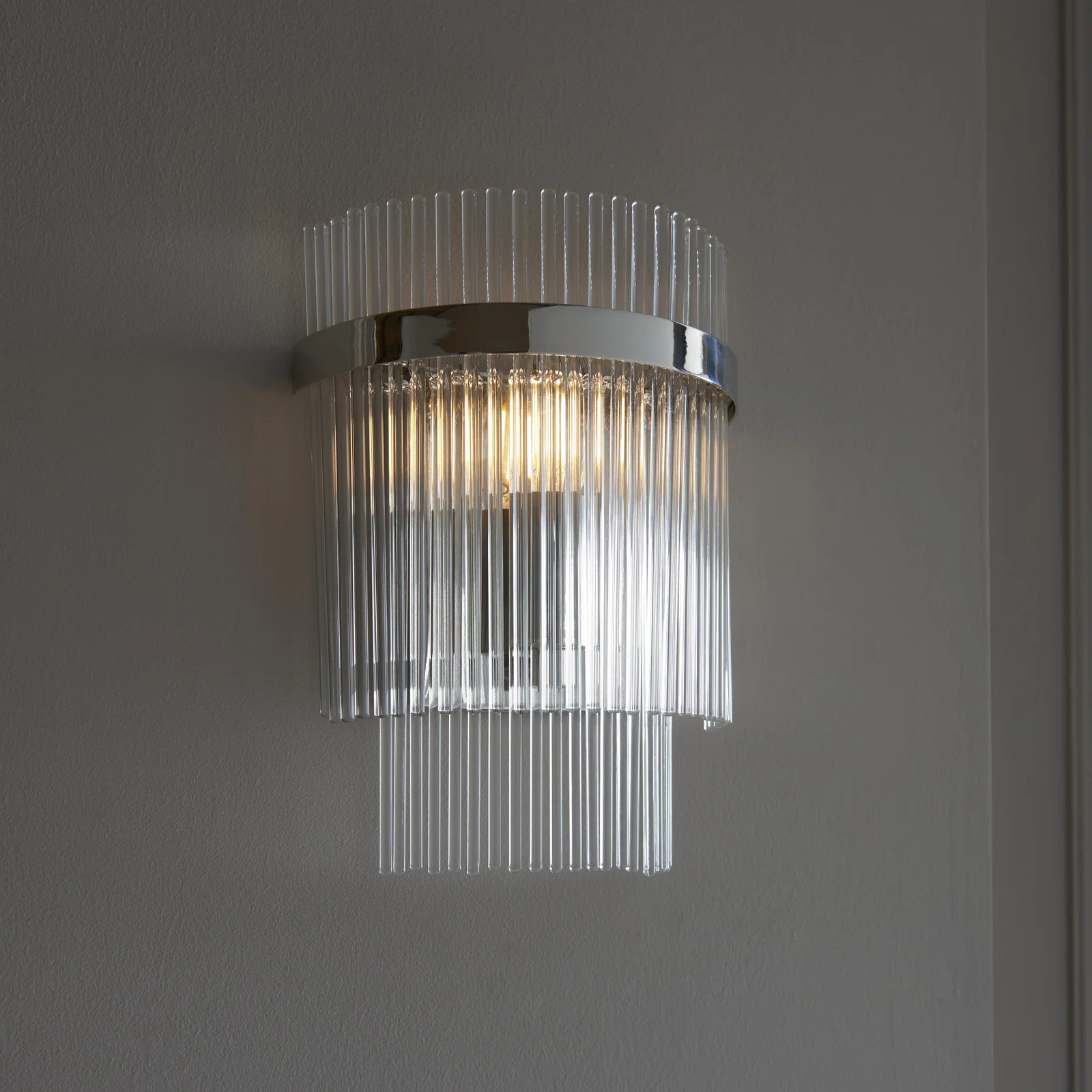 Image of Marietta Wall Light Bright Nickel