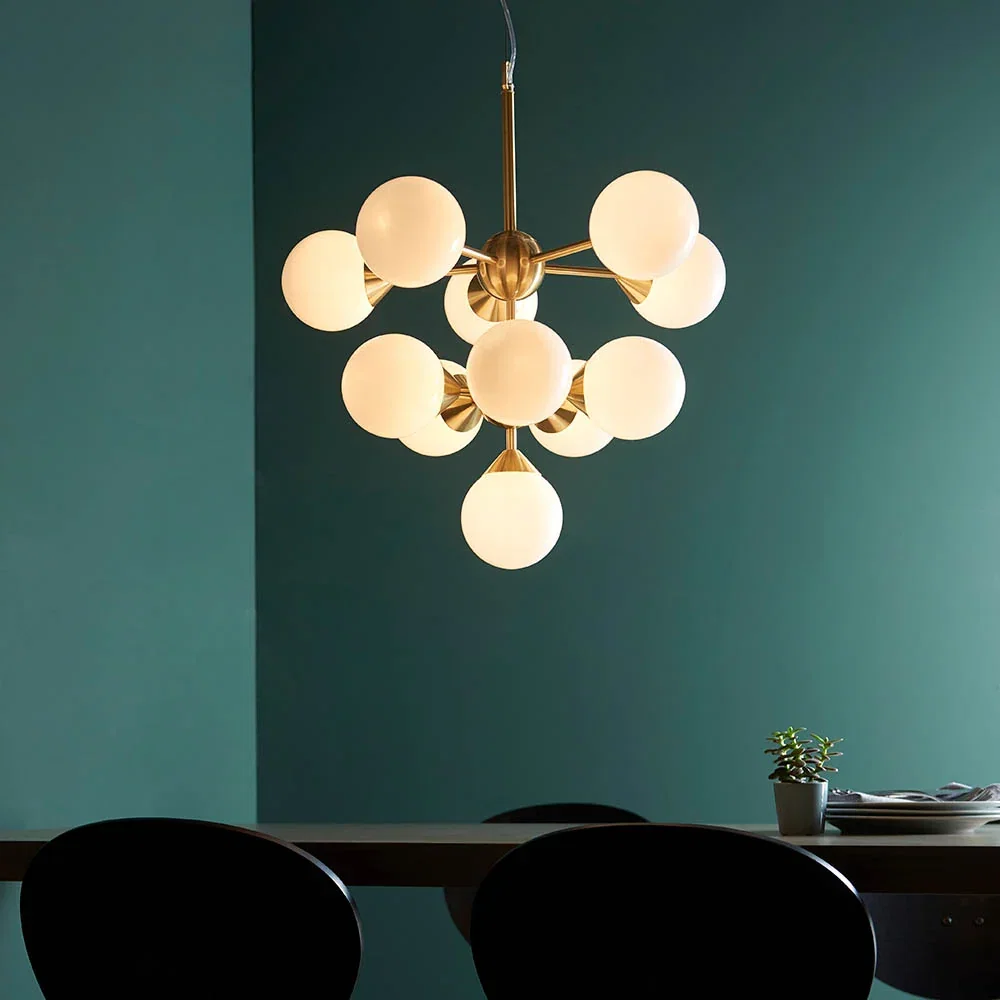 Image of Oscar 11 Light Pendant Brushed Gold
