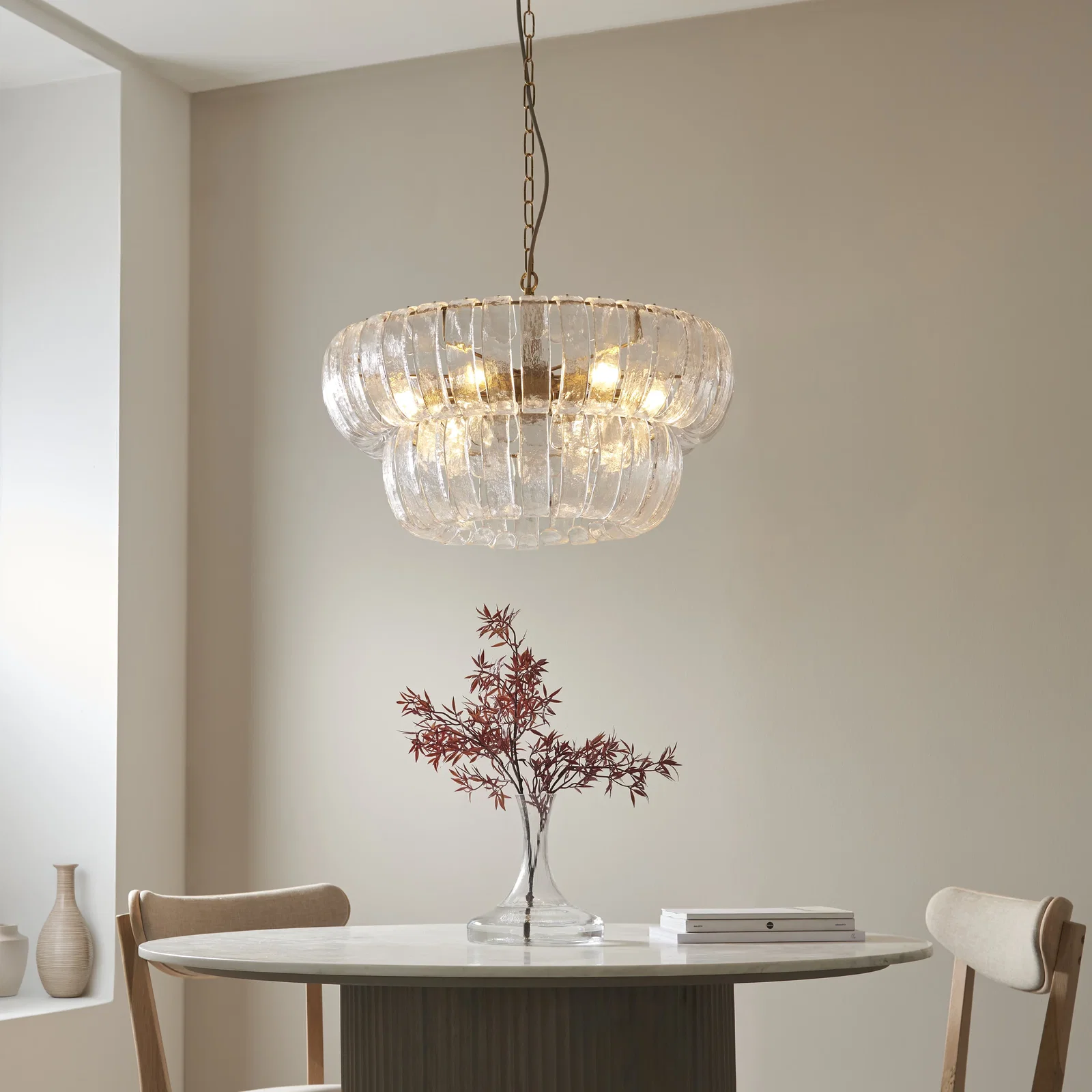 Image of Montrose 6 Light Pendant Brushed Aged Brass