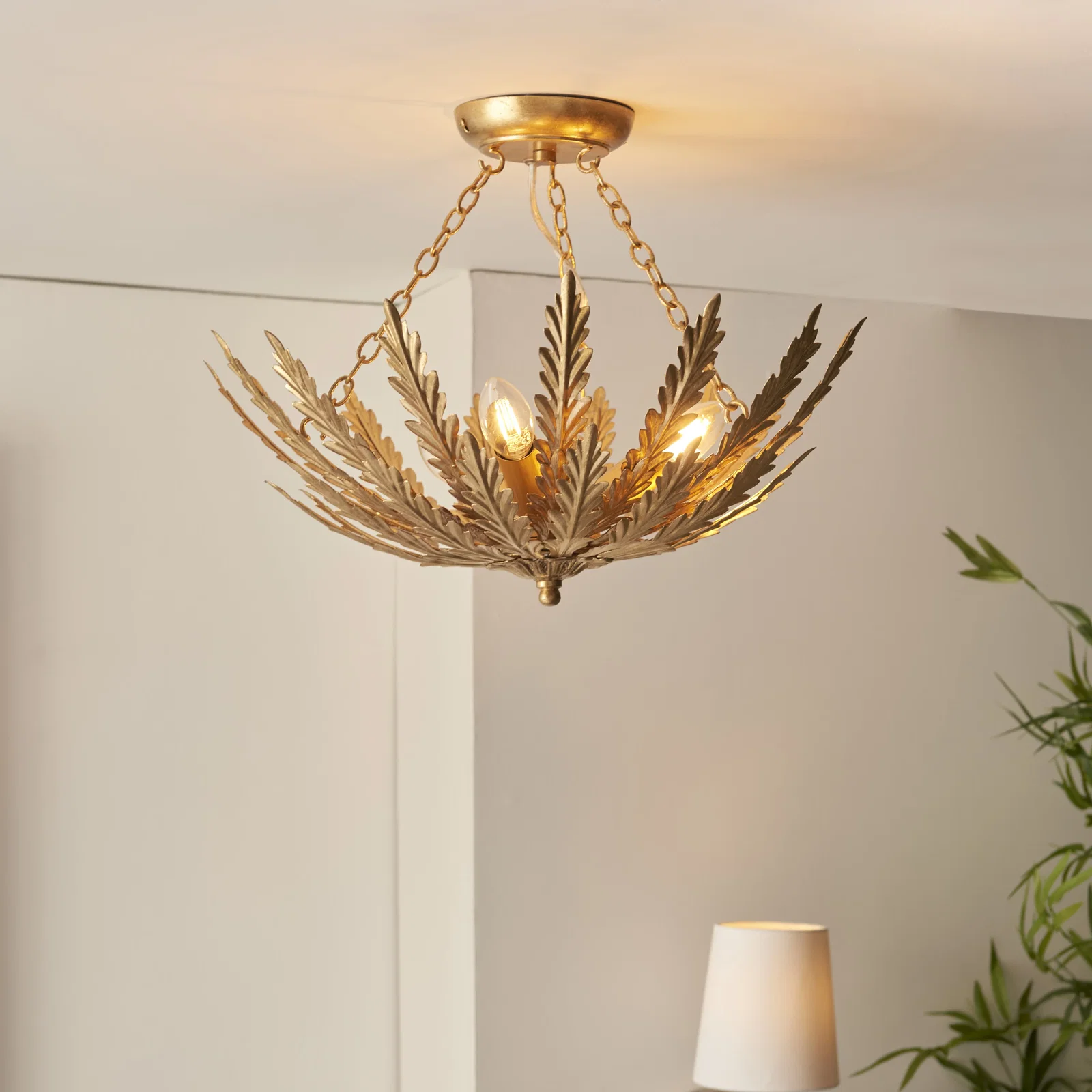 Image of Delphine 3 Light Flush Gold