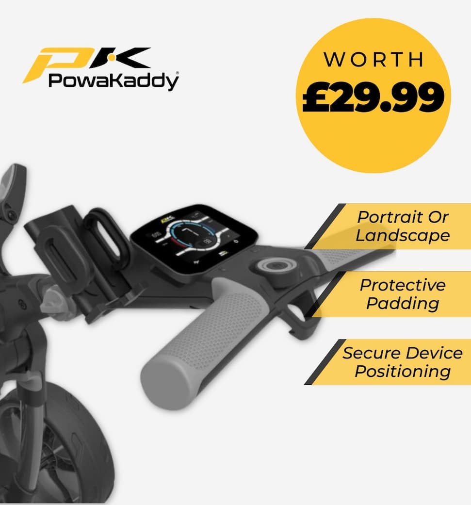 Powakaddy Unisex Easy To Fit Golf Trolley Padded GPS Smartphone Holder