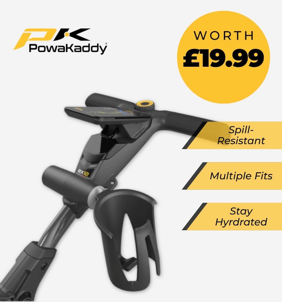 Powakaddy Unisex Easy Fit FX/CT/RX Range Golf Trolley Drinks Holder