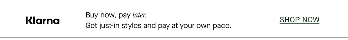 Buy now, pay later.