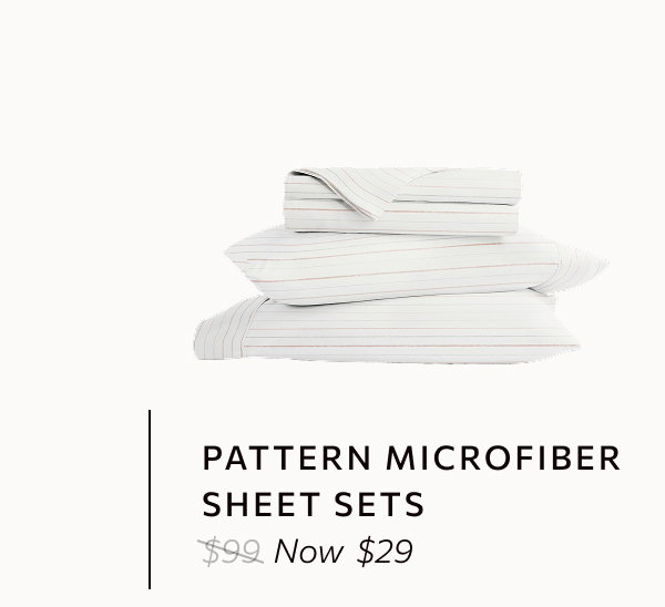 Deep pocket patterned sheet sets - Available in florals, geometrics, solids & stripes.