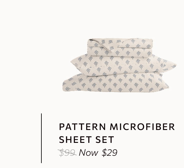 Deep pocket patterned sheet sets - Available in florals, geometrics, solids & stripes.