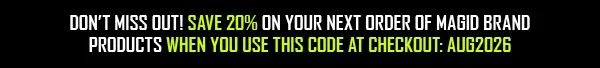 Don’t miss out! Save 20% on your next order of Magid brand products when you use this code at checkout: AUG2026
