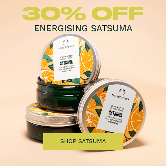 30% OFF Energizing Satsuma. SHOP SATSUMA