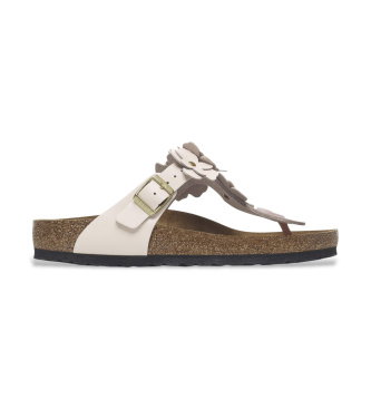 Sandalias de Piel Gizeh Flower Embellishment (Ajuste Estrecho) rosa claro