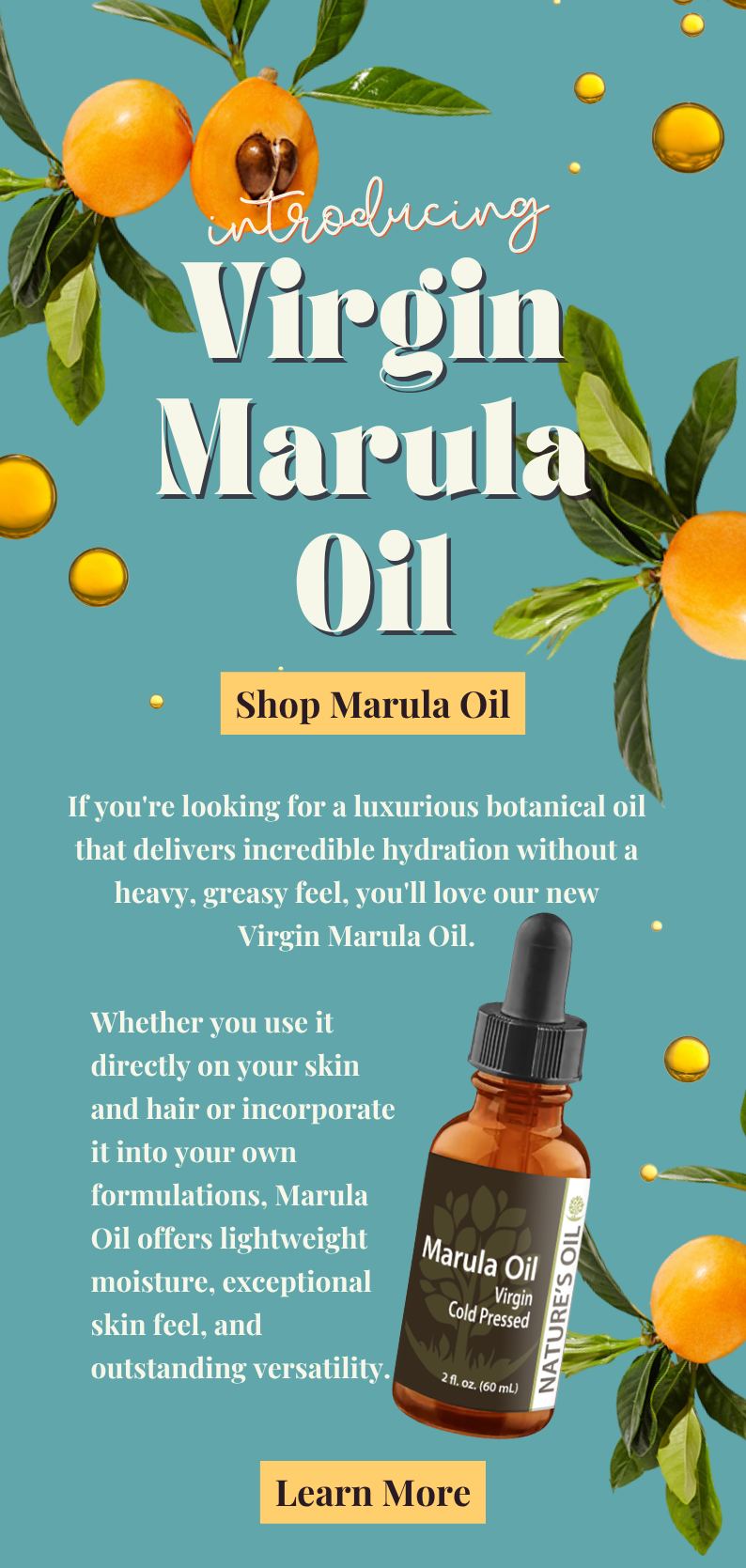 Introducing Virgin Marula Oil