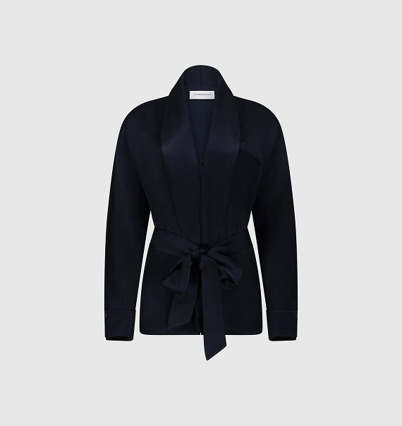 Alba Blouse In Dark Navy