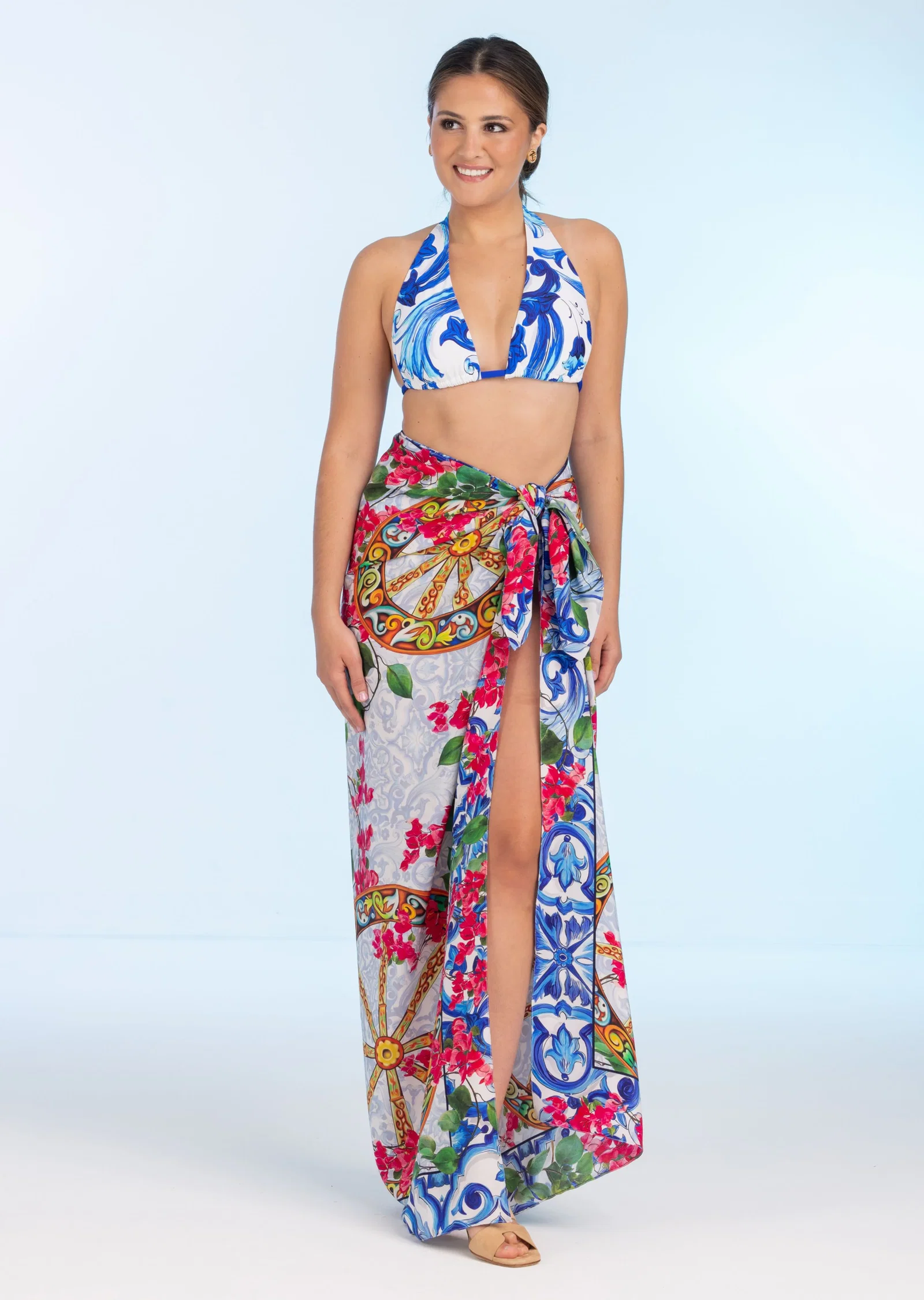 Image of Genova Full Panel Pareo Cover Up (GN-406)